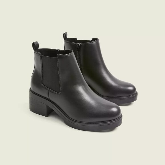 Lane Bryant Women's 11 W Black Chelsea Low Heel Ankle Booties - Picture 1 of 9